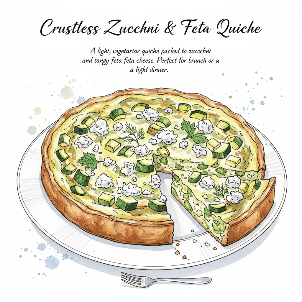 Crustless Zucchini and Feta Quiche