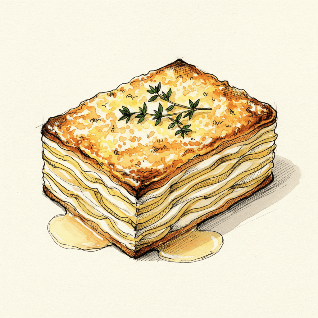 Potato Pavé With Parmesan Crust